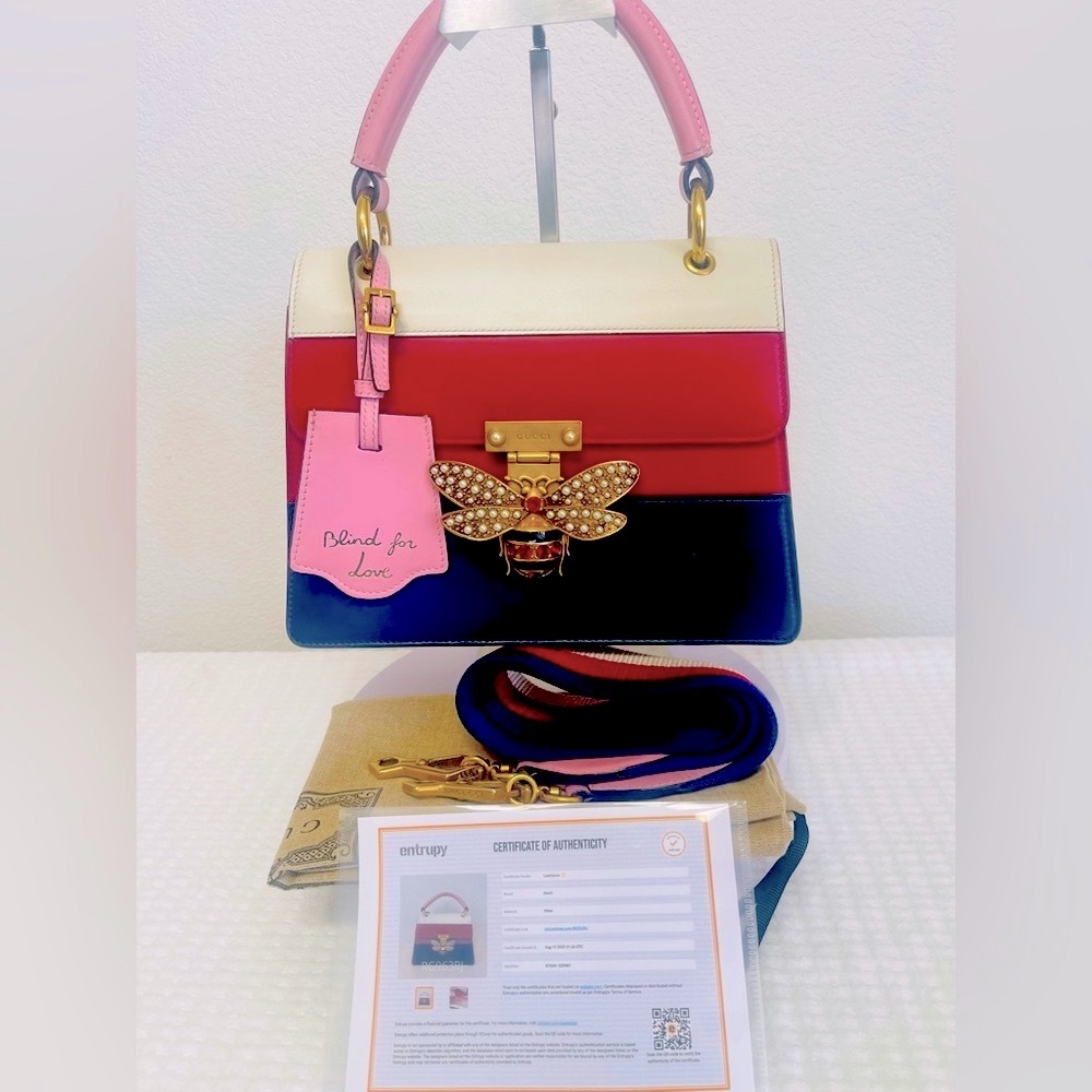 Gucci Queen Margaret Bee Crossbody Bag with COA, Dustbag & Original Strap - Picture 3 of 10
